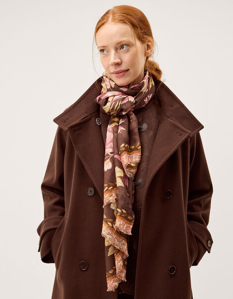 Samara Floral Print Scarf, , large