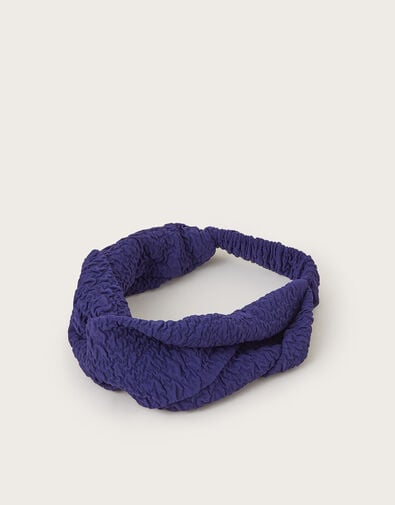 Kyla Crinkle Headband, Blue (NAVY), large