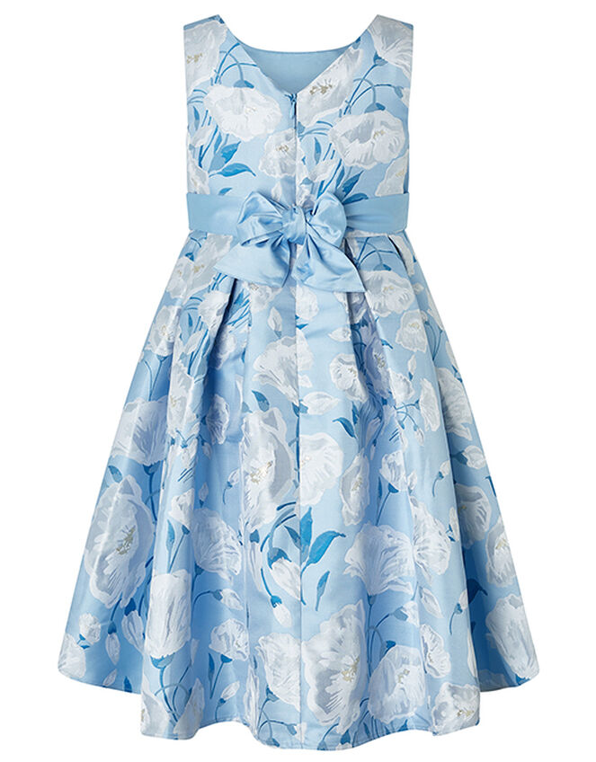 Naya Jacquard High-Low Occasion Dress, Blue (BLUE), large