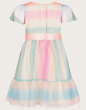 Baby Pippa Stripe Tulle Dress, Multi (MULTI), large
