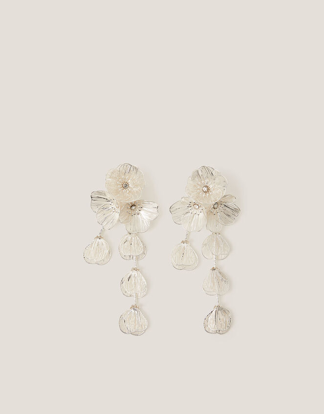 Floral Filigree Drop Earrings, , large