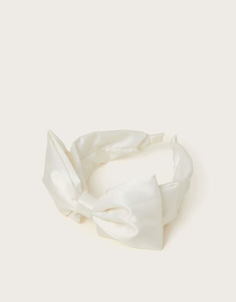 Bridesmaid Bow Headband, Ivory (IVORY), large
