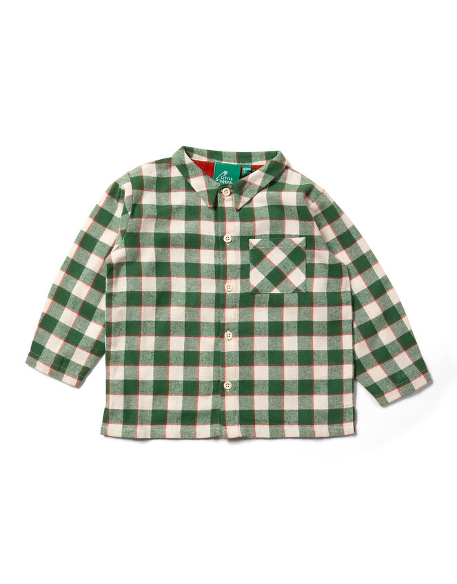 Little Green Radicals Check Pyjamas Set, Green (GREEN), large