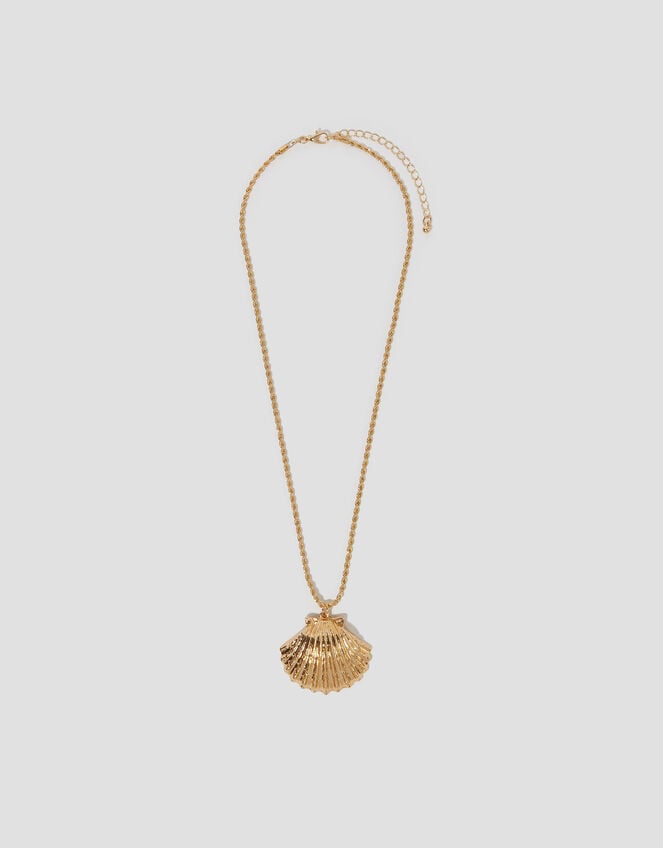 Shell Pendant Twist Chain Necklace, , large