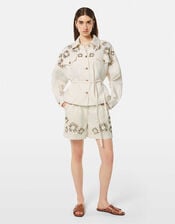 Scotch & Soda Embellished Belted Shacket, Ivory (IVORY), large
