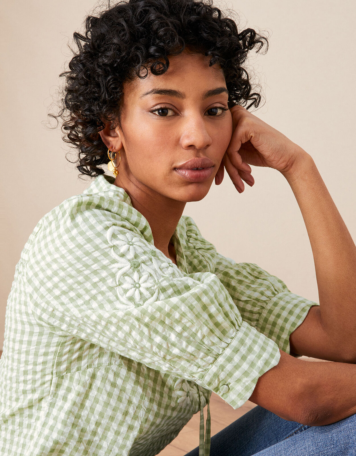 Monsoon gingham clearance