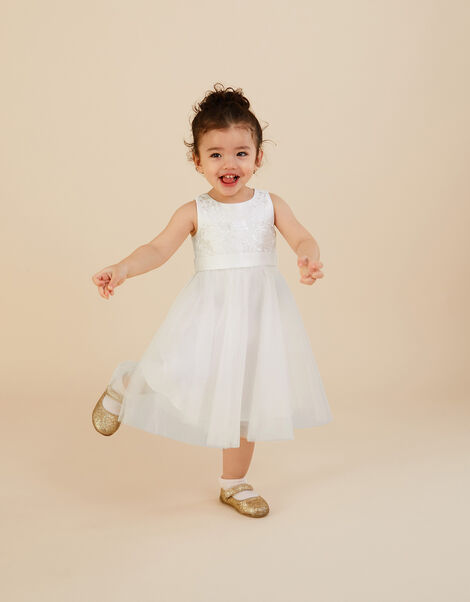 Baby Odette Alice Tulle Dress Ivory, Ivory (IVORY), large