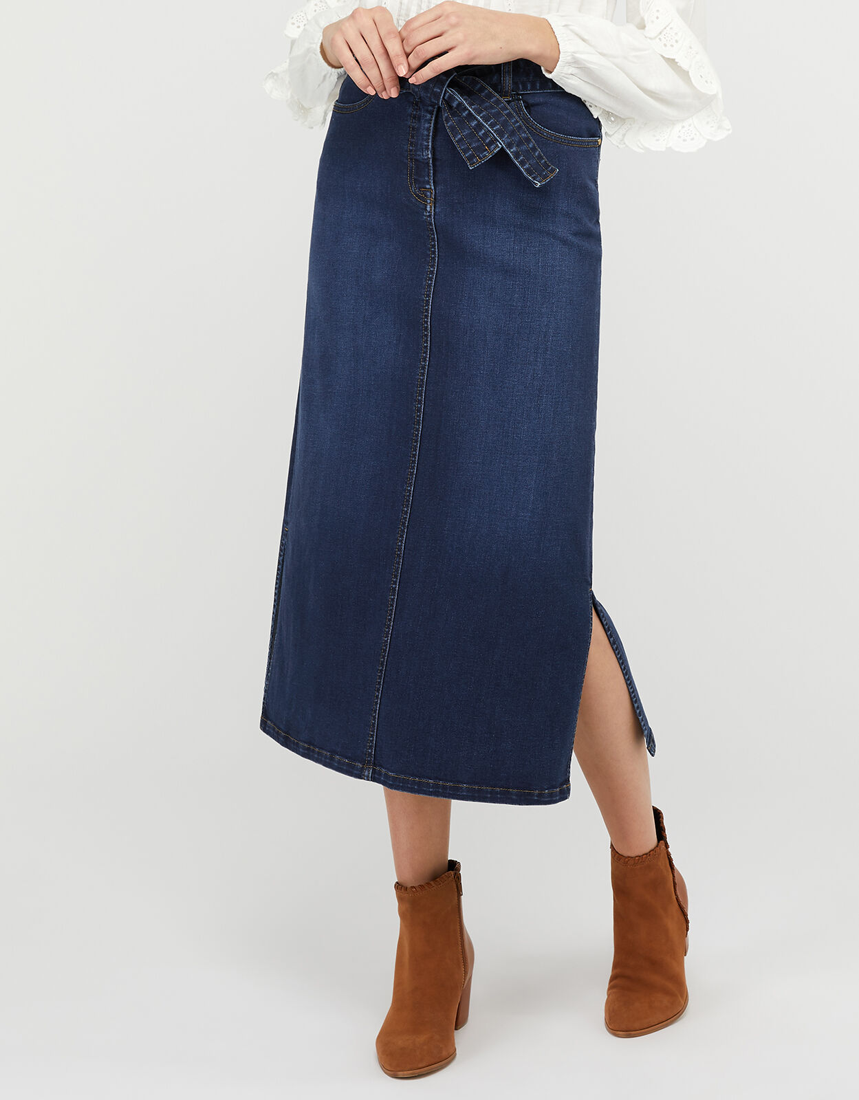 monsoon blue 73 denim skirt