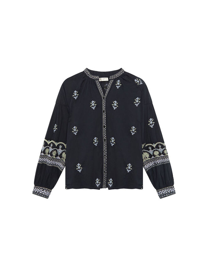 Maison Hotel Chandra Floral Blouse, Black (BLACK), large