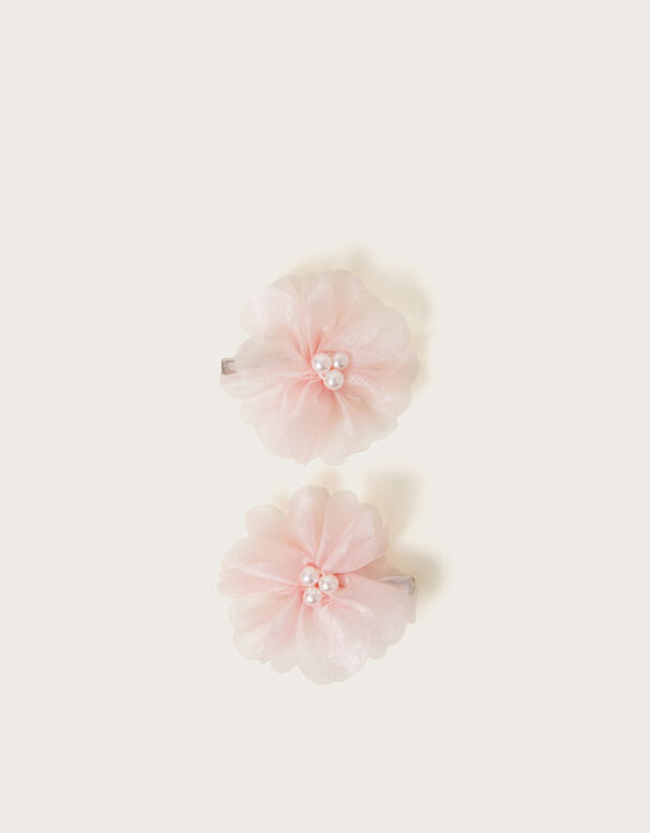 2-Pack Bridesmaid Pearly Flower Hair Clips, , large
