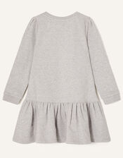 Sequin Unicorn Sweat Dress, Grey (GREY), large