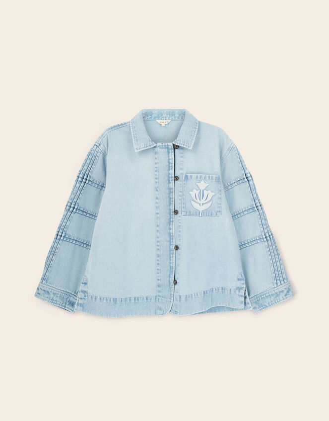 East Selma Embroidered Denim Jacket, Blue (LIGHT BLUE), large