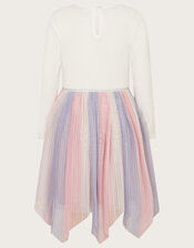 Disco Unicorn Pleat Ombre Dress, Purple (LILAC), large