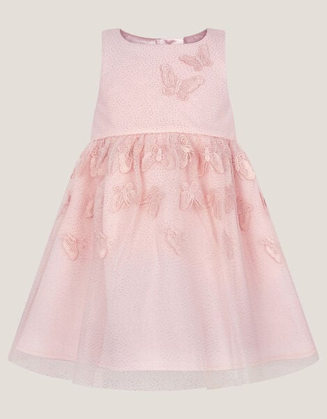 Baby Mapel Butterfly Tulle Dress, Pink (PINK), large