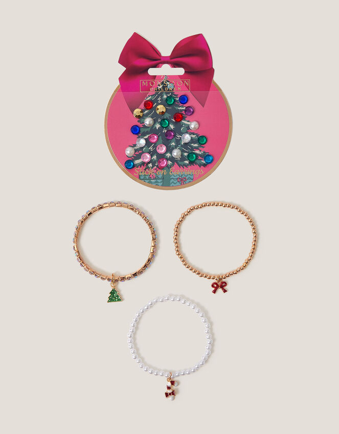 Stick On Earrings & Bracelets Christmas Gift Set, , large
