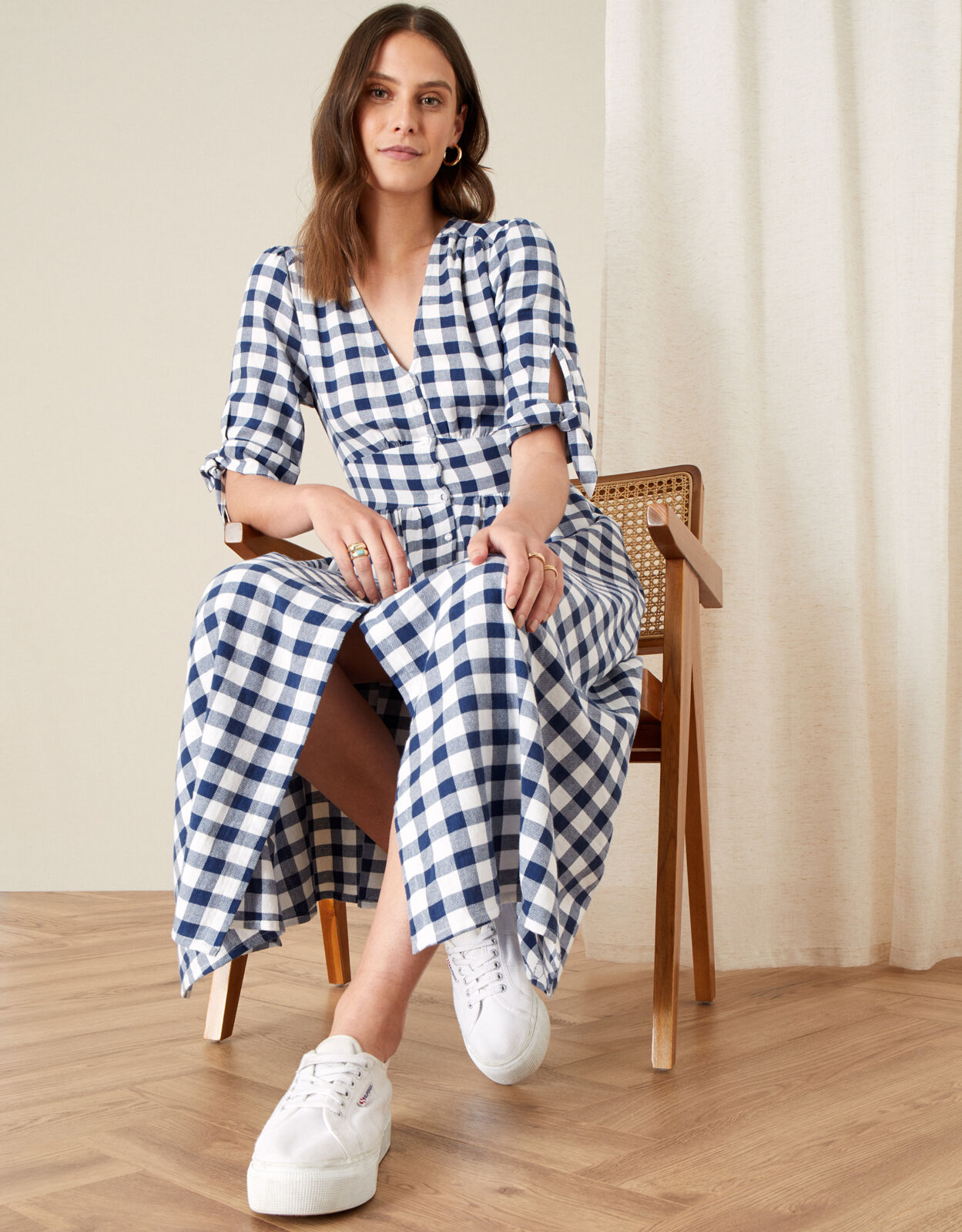 Dolly gingham midi dress outlet
