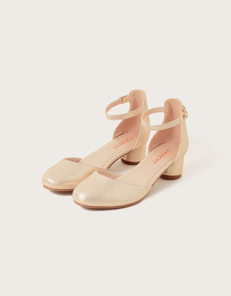 Shimmer Two-Part Heels, Gold (GOLD), large