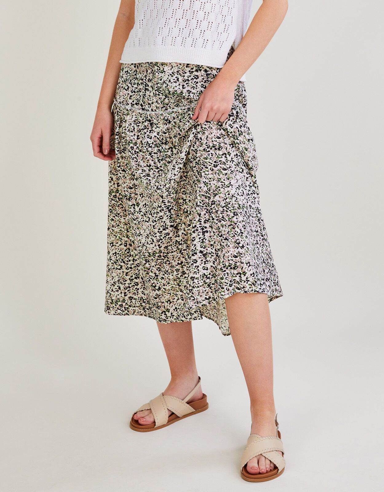 Animal Print Skirt in LENZING ECOVERO Black