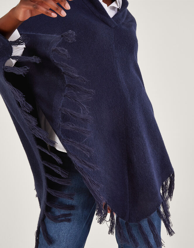 Shawl Neck Poncho, , large