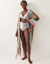 Ava Zigzag Stripe Beach Cover-Up, Pink (PINK), large