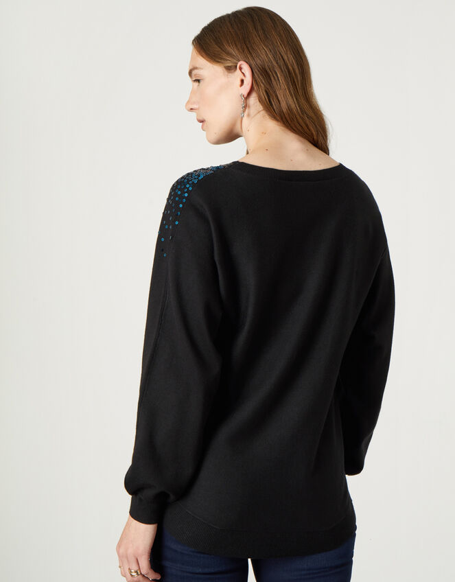 Sequin Scatter Jumper, Black (BLACK), large