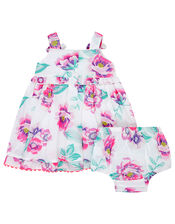 Newborn Baby Seraphine Floral Set in Organic Cotton, Ivory (IVORY), large
