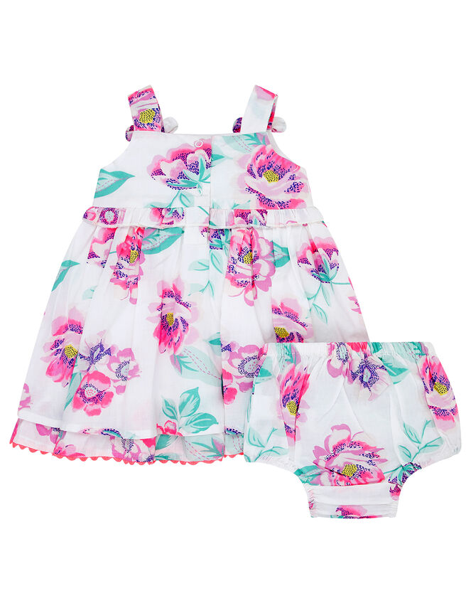 Newborn Baby Seraphine Floral Set in Organic Cotton, Ivory (IVORY), large