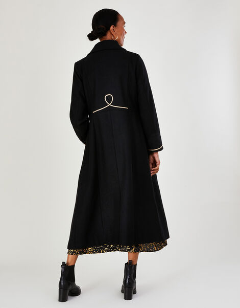 Minnie Military Long Wool Coat  Black, Black (BLACK), large