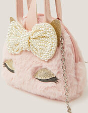 Fluffy Bow Unicorn Handbag, , large