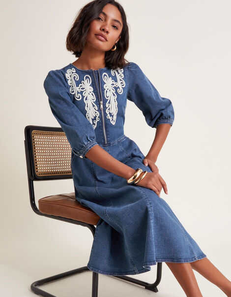 Kaia Cornelli Dress, Blue (DENIM BLUE), large