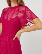 Billie Sustainable Embroidered Lace Maxi Dress, Pink (PINK), large