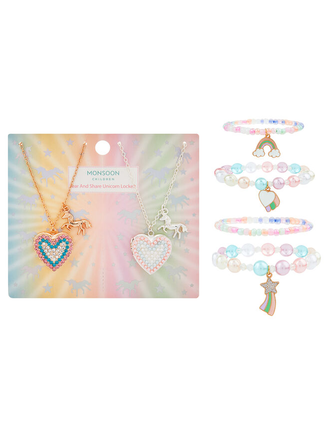 Unicorn Friendship Locket and Bracelet Set, , large