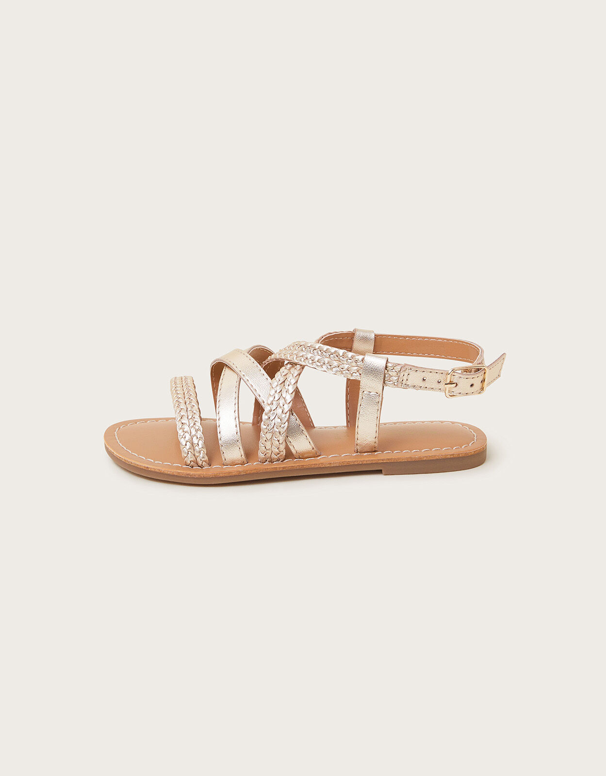 Plaited on sale leather sandals
