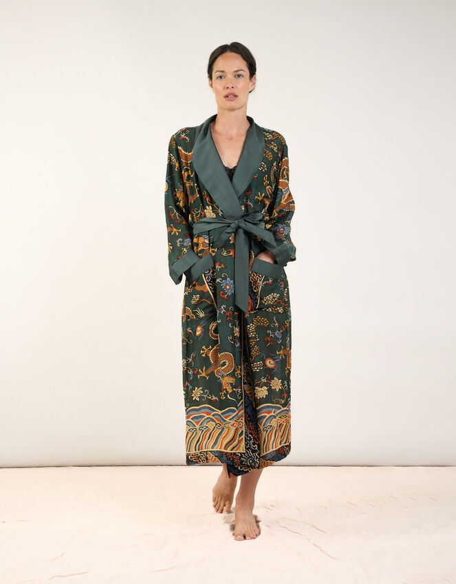 One Hundred Stars Dragon Print Robe, , large