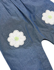 Baby Daisy Dungarees Set, Blue (BLUE), large