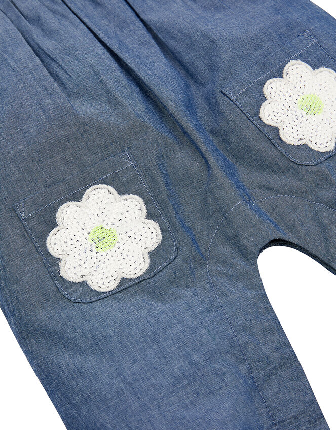 Baby Daisy Dungarees Set, Blue (BLUE), large