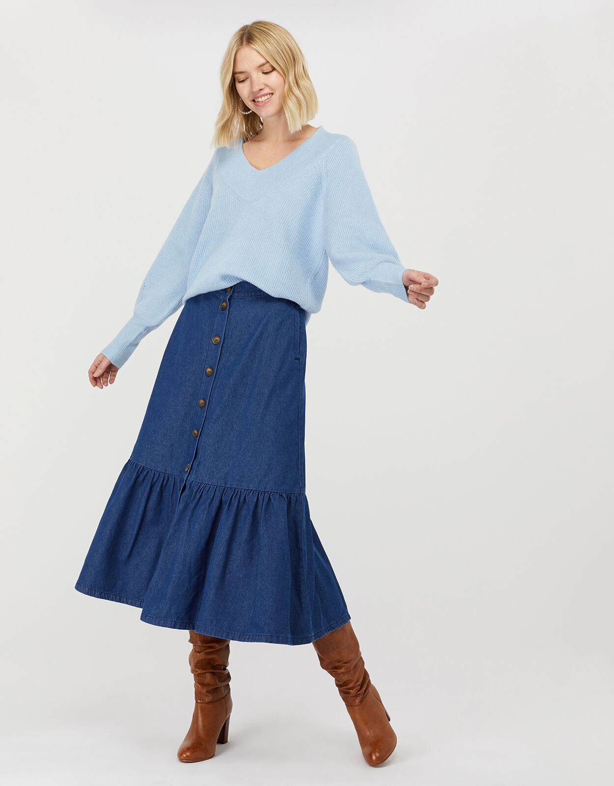 Monsoon blue 2025 73 denim skirt