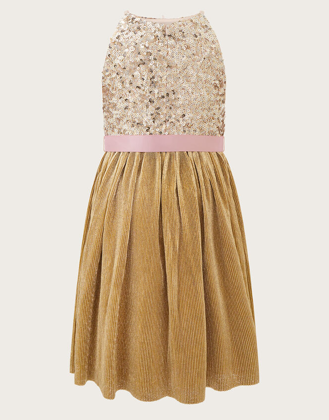 Shimmer Sequin Truth Dress Gold | Girls' Dresses | Monsoon Global.