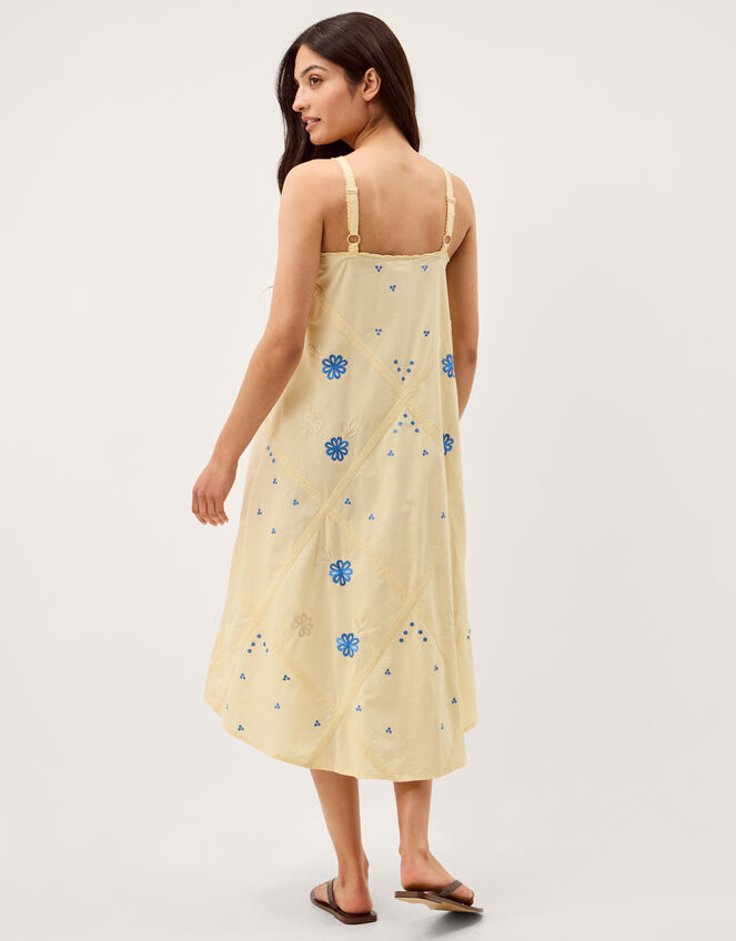 Sophie Embroidered Midi Cami Dress, Yellow (YELLOW), large