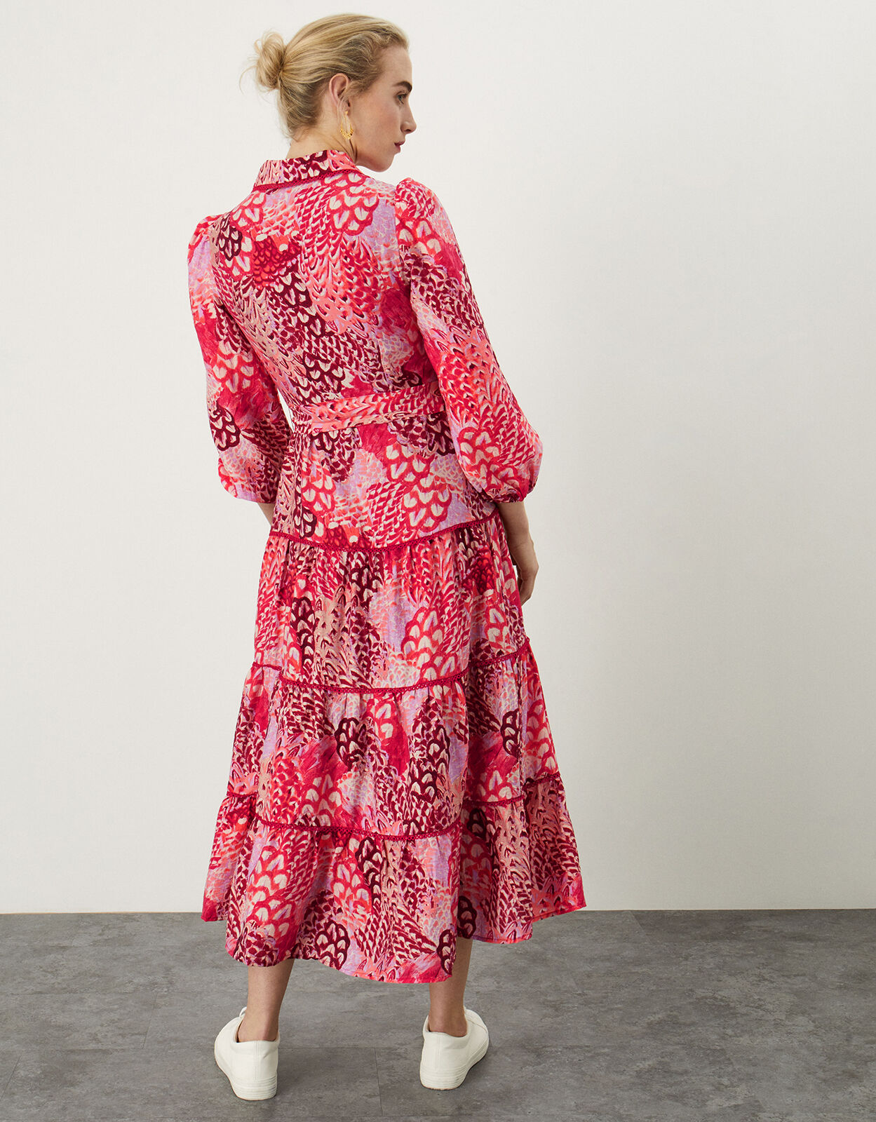 Freya Tiered Shirt Dress Red Evening Dresses Monsoon Global