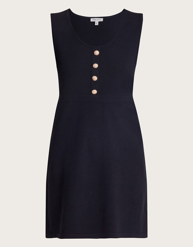 Phene Pinafore Mini Dress, Black (BLACK), large