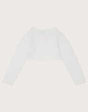 Sammy Pearl Embellished Cardigan, White (WHITE), large