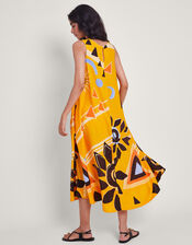 Amanda Print Dress, Orange (ORANGE), large