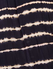 Tie-Dye Smocked Maxi Dress, Black (BLACK), large