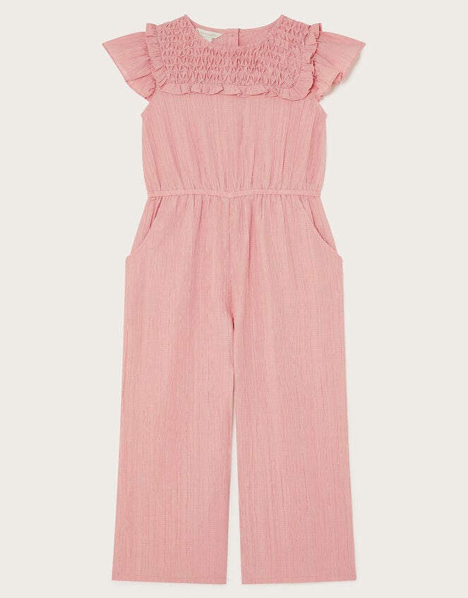 Smock Textured Jumpsuit, Pink (PINK), large