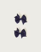 Girls Grosgrain Bow Hair Clips Set of Two, , large