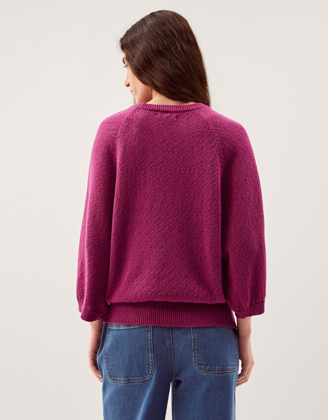 Codie &frac34; Sleeve Jumper, Pink (PINK), large