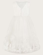 Josie 3D Rosette Dress, Ivory (IVORY), large