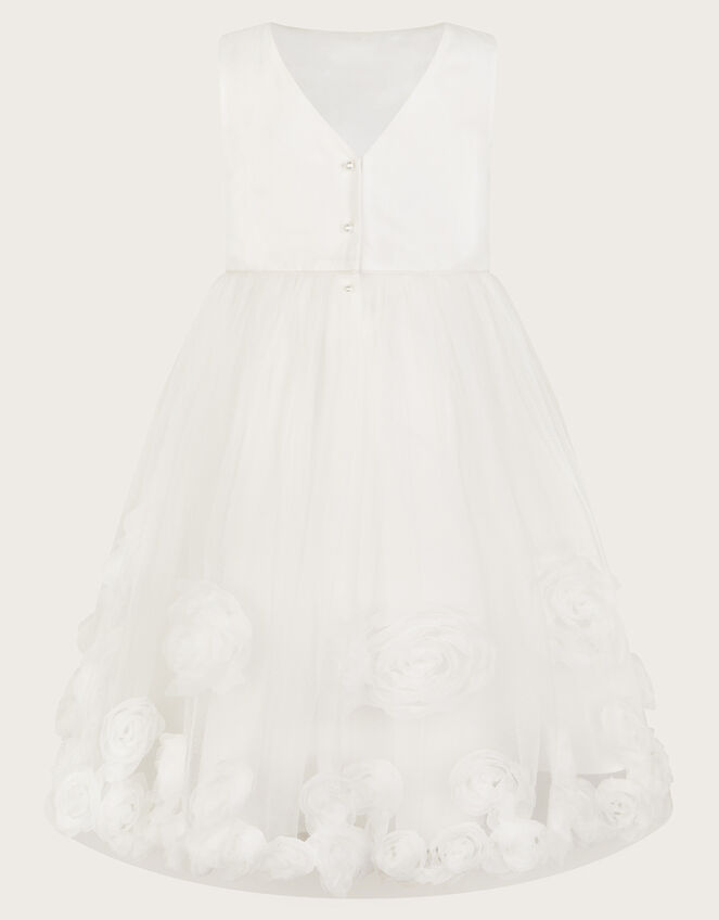 Josie 3D Rosette Dress, Ivory (IVORY), large