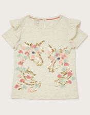 Double Unicorn Short Sleeve T-Shirt, Ivory (IVORY), large